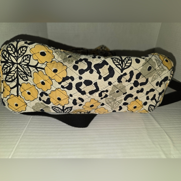 Vera Bradley Yellow and Black Floral Backpack - Picture 2 of 4